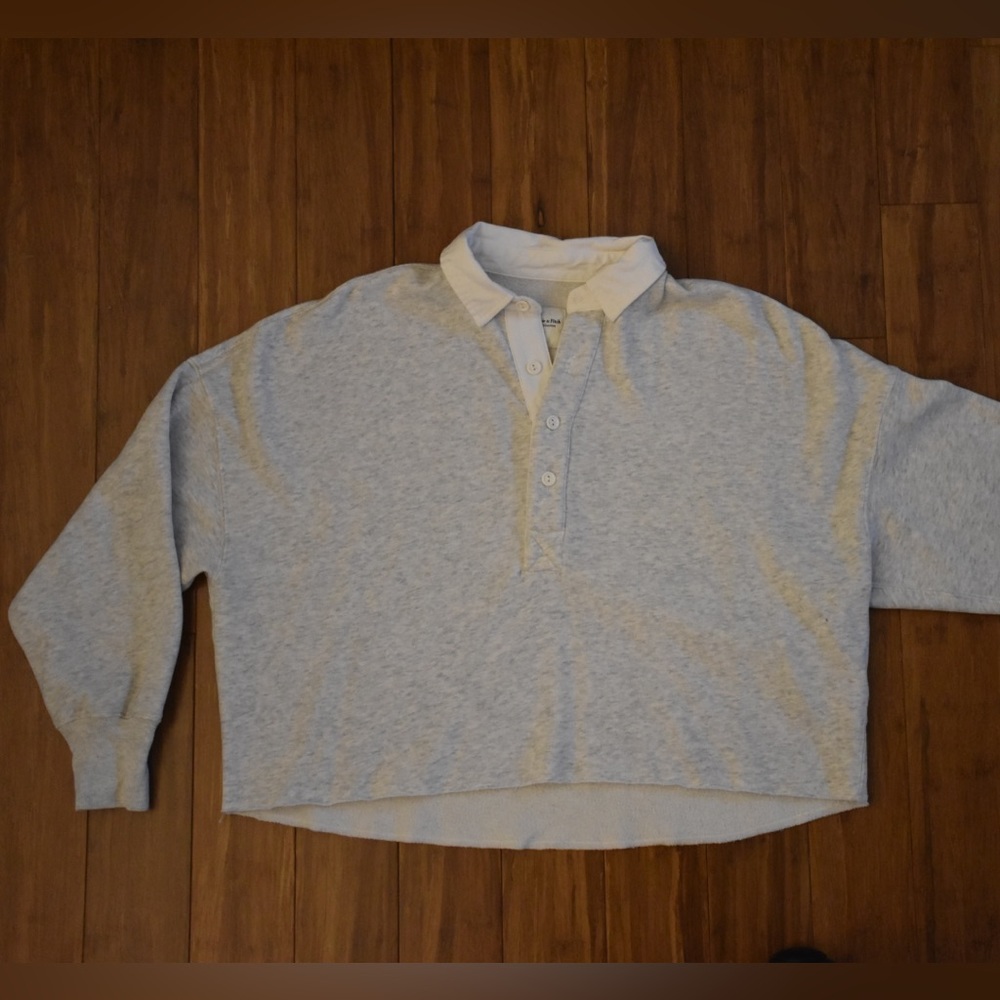 ABERCROMBIE Collared Cropped Sweater
